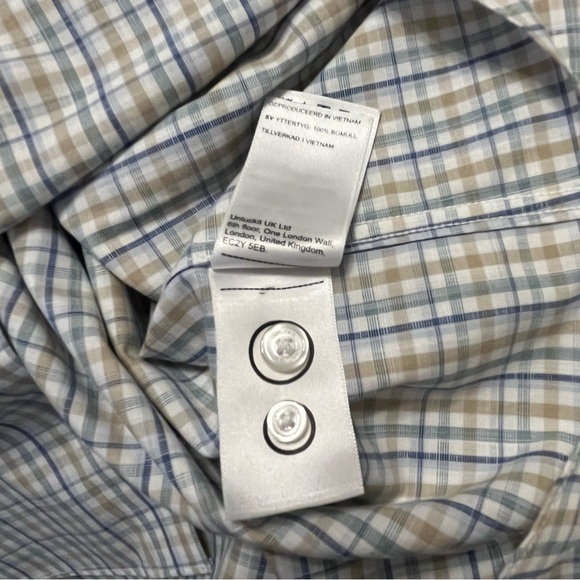 UNTUCKit Slim Fit Wrinkle Free Verdanel Checkered Button Down Shirt Men's Large - Picture 14 of 15